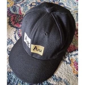 roxxi pro model hat Au Ag Silver Gold Collins Aikman Made In USA